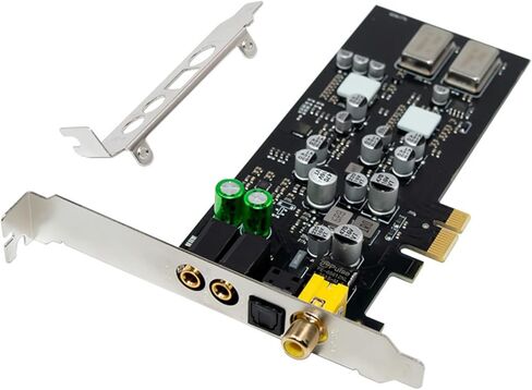 بطاقة صوت PCIe للكمبيوتر مع مقابس اللوحة الأمامية تدعم نقل البيانات SPDIF PCM بسرعة 1000 ميجا بت في الثانية من خلال بطاقة الصوت PCIe المحورية البصرية in Kuwait