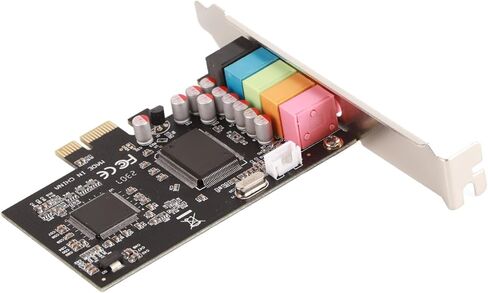 بطاقة الصوت PCIE 6 قنوات الصوت المحيطي تحويل إشارة الصوت ستيريو لجمهور 7/Vista/32/64 بت بطاقة الصوت السوداء in Saudi Arabia
