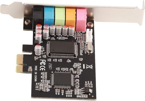 بطاقة الصوت PCIE 6 قنوات الصوت المحيطي تحويل إشارة الصوت ستيريو لجمهور 7/Vista/32/64 بت بطاقة الصوت السوداء in Saudi Arabia