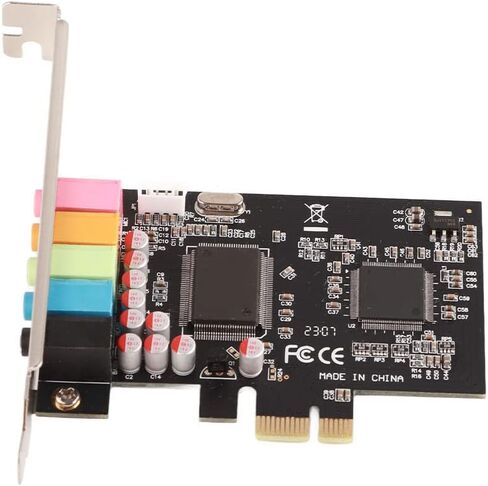 بطاقة الصوت PCIE 6 قنوات الصوت المحيطي تحويل إشارة الصوت ستيريو لجمهور 7/Vista/32/64 بت بطاقة الصوت السوداء in Saudi Arabia