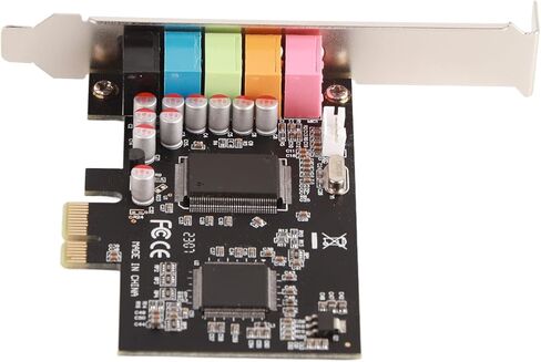 بطاقة الصوت PCIE 6 قنوات الصوت المحيطي تحويل إشارة الصوت ستيريو لجمهور 7/Vista/32/64 بت بطاقة الصوت السوداء in Saudi Arabia