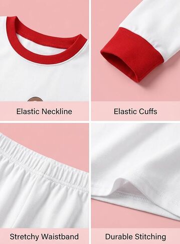 Toddler Boy Girl Valentine Outfits - Kids Unisex Little Bear Long Sleeve Top Red Heart Pants Fall Winter 2Pcs Set in Saudi Arabia
