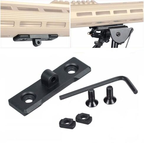 متوافق مع محول Mlok Bipod، يناسب Mlok Bipod Mount Mlok Sling Stud 3 T-Nuts 3 براغي و1 مفتاح ألين in Kuwait