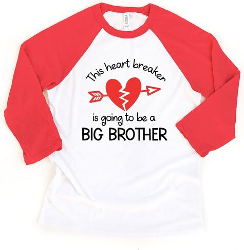 Personalized Big Brother Valentines' Day Pregnancy Reveal T-Shirt Toddler Tee & Raglan Tee (Custom) in Saudi Arabia