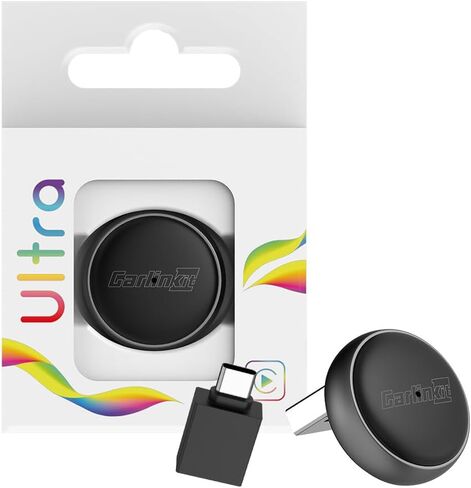 Carlinkit Mini Ultra Wireless CarPlay & Android Auto Converter، تحويل سلكي من المصنع إلى لاسلكي، اتصال سريع USB-A/USB-C لأجهزة iPhone وAndroid 11+، توصيل وتشغيل دونجل تشغيل السيارة، ترقية OTA in Saudi Arabia