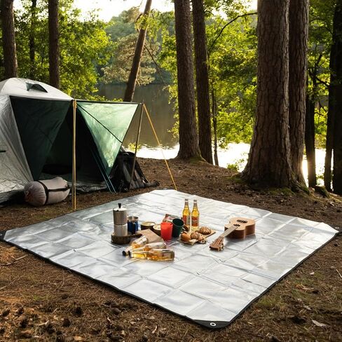 Oudain 6 Pcs Emergency Thermal Survival Blankets 84 x 60 Inch, Heavy Duty Emergency Poncho Tarp Reusable Waterproof Blanket for Car, Camping, Hiking in Saudi Arabia