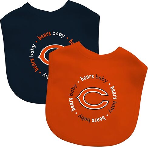 BabyFanatic Officially Licensed Unisex Baby Bibs 2 Pack - NFL Chicago Bears Baby Apparel Set in Saudi Arabia