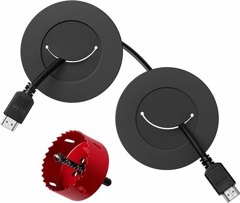 مجموعة إدارة الكابلات داخل الحائط من ZhiYo للتلفزيون، طقم إخفاء سلك التلفزيون الأبيض، إدارة الكابلات خلف الحائط لأجهزة التلفزيون المثبتة، مجموعات خافي عيوب السلك مع سلكين من خلاله ومرفق مثقاب منشار واحد in Kuwait