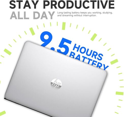 HP 17 inch Laptop FHD 2026, Intel 8 Cores i3-N305 Processor, 16GB RAM, 512GB SSD, 17.3" FHD IPS Display, AI Copilot, Wins 11 Pro, Long Battery Life for Student & Business, Wi‑Fi 6, Patented Accessory in Saudi Arabia