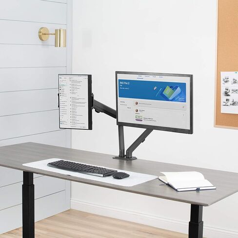 VIVO Universal VESA Mount Adapter for Tablets, 2-in-1 Laptops, & 15.6 inch Portable Monitors, Max VESA 100x100, Adjustable Laptop Holder, Black, MOUNT-UVM02 in Saudi Arabia