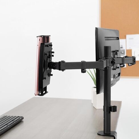 VIVO Universal VESA Mount Adapter for Tablets, 2-in-1 Laptops, & 15.6 inch Portable Monitors, Max VESA 100x100, Adjustable Laptop Holder, Black, MOUNT-UVM02 in Saudi Arabia