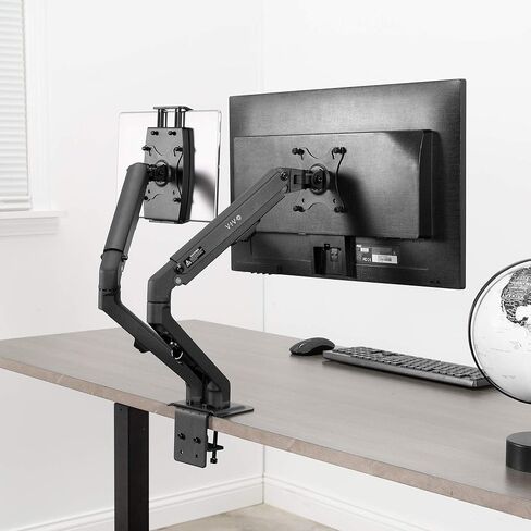 VIVO Universal VESA Mount Adapter for Tablets, 2-in-1 Laptops, & 15.6 inch Portable Monitors, Max VESA 100x100, Adjustable Laptop Holder, Black, MOUNT-UVM02 in Saudi Arabia
