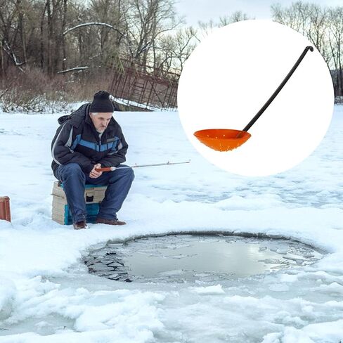 Winter Ice Fishing Scooper Fishing Accessories Ice Scoops With Long Handle For Easy Removing Slush Anglers Tool Portable Winter Ice Fishing Gear in Saudi Arabia