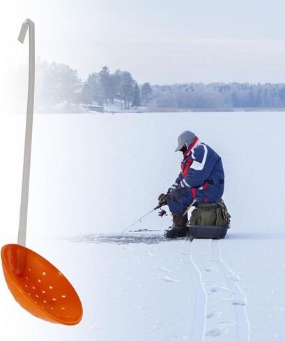 Winter Ice Fishing Scooper Fishing Accessories Ice Scoops With Long Handle For Easy Removing Slush Anglers Tool Portable Winter Ice Fishing Gear in Saudi Arabia