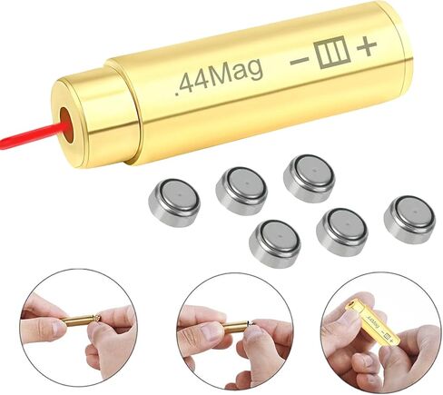 GOTICAL - .44 Magnum Boresight مع الليزر الأحمر، تقليل الخراطيش والأصداف المهدرة، حزمة البطارية، حقيبة الحمل، موثوقة ومتينة، in Saudi Arabia