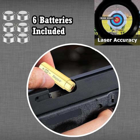 GOTICAL - .44 Magnum Boresight مع الليزر الأحمر، تقليل الخراطيش والأصداف المهدرة، حزمة البطارية، حقيبة الحمل، موثوقة ومتينة، in Saudi Arabia