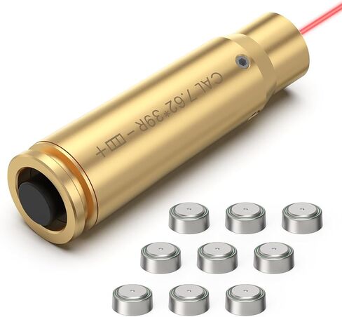 Feyachi Switch Bore Sight 7.62x39 Laser Bore Sighter أحمر / أخضر نقطة ليزر Boresighter مع 3 مجموعات من البطاريات in Saudi Arabia