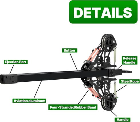 Compact Compound Bow Kit for Adults & Teens – 40 Rounds Repeating Sling Bow for Steel Balls and Arrows, Folding Design with Sight Mount, 100M Max Range, for Target Practice & Outdoor Hunting in Saudi Arabia
