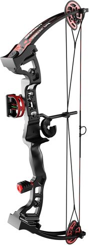 قوس Barnett Vortex Lite للشباب - طول السحب 22-25 بوصة، القوس المركب للصيد 18-29 رطل، قابل للتعديل بنسبة 60-70%، 3 دبوس من الألياف البصرية، مسند تثبيت الفرشاة، جعبة سريعة الحركة، حلقة D مثبتة in Saudi Arabia
