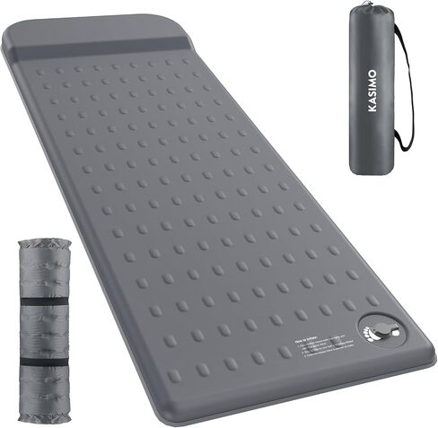 KASIMO Memory Sleeping Pad for Camping, 3" Compact Ultra-Thick Foam Sleeping Mats with Pillow, 9.5 R-Value Insulated Camping Mattress Pad or Car Travel Backpacking Tent,Home in Saudi Arabia