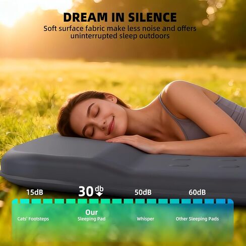KASIMO Memory Sleeping Pad for Camping, 3" Compact Ultra-Thick Foam Sleeping Mats with Pillow, 9.5 R-Value Insulated Camping Mattress Pad or Car Travel Backpacking Tent,Home in Saudi Arabia