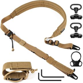 QD Sling 2 Point Gun Sling مع خطاف HK ووسادة كتف ناعمة - حبال بندقية تكتيكية للصيد وحزام ضبط سريع in Kuwait