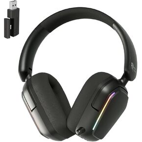 RK ROYAL KLUDGE HG101 Gaming Headset with Microphone, Wireless/Bluetooth 5.3/Wired Gaming Headpones for PS5/4, Switch, PC, 40mm Dynamic Drivers, 7.1 Surround Sound, Platinum Grey in Kuwait