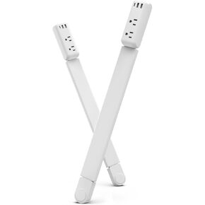 Electrical Outlet Extender Stick with Telescopic 22"-34" Extension & 180° Swivel, 2 AC Outlets & 3 USB Ports (1 USB-C/2 USB-A), for Hard-to-Reach Outlets Behind Furniture Bed Desk Sofa Nightstands in Kuwait