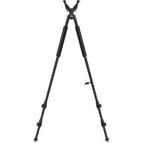 CVLIFE Shooting Bipod Tripod with 360° V Yoke Rest, Adjustable Shooting Stick Rifle Bipod Tripod with Lever Locks, Lightweight Hunting Rest for Outdoor, Universal Shooting Rest for Rifles, Black in Saudi Arabia