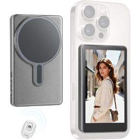 شاشة شاشة VLOG Selfie Monitor Selfie Magnetic ، التسجيل اللاسلكي 1080 بكسل ، شاشة Selfie Camera ذات الكاميرا الخلفية مع جهاز التحكم عن بُعد Bluetooth ، للبث المباشر الخاص in Kuwait