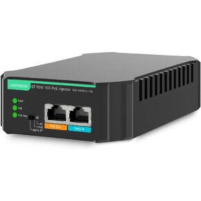LINOVISION Industrial 10G BT 95W POE++ Injector with AC 100-240V Input, Compatible with Standard and Legacy Non-Standard PD Devices, IEEE802.3af/at/bt PoE Output for PTZ Camera, POE Light, POE Monitor in Kuwait