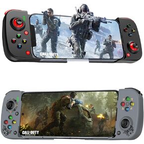 Megadream Mobile Game Controller Gamepad for iPhone iOS Android PC: Works with iPhone13/12/11/X, iPad, Samsung Galaxy, Motorola, TCL, Tablet, Apex Legends, Call of Duty - (Black+Grey) in Saudi Arabia