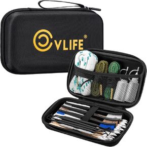 CVLIFE Gun Cleaning Kit for 9mm/.22/.223/5.56mm/12GA/.38/.357 - Gun Cleaner, Cleaning Brushes, Picks, 2 Empty Oil Bottles, Patches & Swabs for Pistols/Rifles/Shotguns in Saudi Arabia