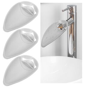 4 Pcs Faucet Extender for Toddlers, Adjustable Kaucet Extender for Bathroom Sink, Splash-Proof Sink Extenders for Faucets, Grey in Saudi Arabia