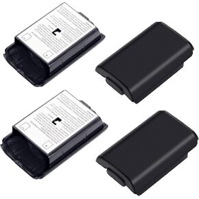 غطاء حزمة البطارية لجهاز Xboxes 360، 4 قطع غطاء حزمة البطارية البديلة لوحدة التحكم اللاسلكية Microsoft Xboxes 360 - أسود in Kuwait