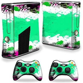 غلاف MightySkins متوافق مع Microsoft Xbox 360 S Slim + 2 غلاف لوحدة التحكم، غلاف لاصق ورذاذ الطلاء in Kuwait