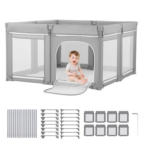 VEVOR Baby Playpen، 78.7 بوصة × 58.7 بوصة، ساحة لعب كبيرة للأطفال الصغار، ساحة لعب سياج للأطفال في الأماكن المغلقة/الخارجية مع 50 كرة محيطية، باب بسحاب وشبكة قابلة للتنفس، مركز أنشطة أمان بدون فجوة للأطفال الصغار in Kuwait
