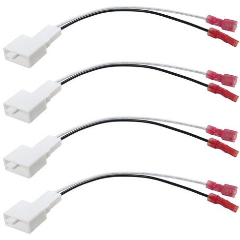 72-8104 Speaker Harness Adapter Compatible with Toyota Camry RAV4 Sequoia Tundra Corolla 4Runner Prius Car Door Speaker Wire Connector for Subaru Forester Legacy Mitsubishi Scion,2Pin 4PCS in Saudi Arabia