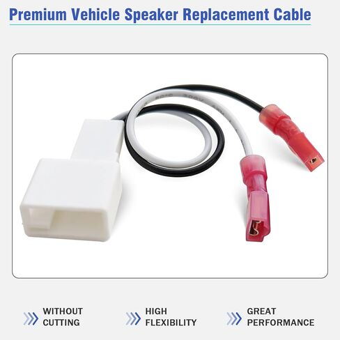72-8104 Speaker Harness Adapter Compatible with Toyota Camry RAV4 Sequoia Tundra Corolla 4Runner Prius Car Door Speaker Wire Connector for Subaru Forester Legacy Mitsubishi Scion,2Pin 4PCS in Saudi Arabia