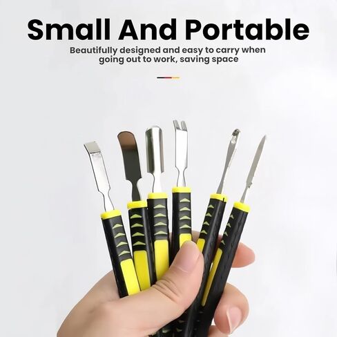 6-Piece Metal Pry Tool Set, Premium Opening Tools for Device Repair, Perfect for Disassembling Mobile Phones, Laptops, and Electronics in Saudi Arabia