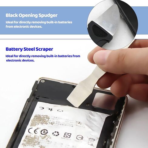 42-Piece Professional Electronics Opening Pry Tool Repair Kit with Steel and Carbon Fiber Nylon Spudgers, Anti-Static Tweezers and 13 Screwdrivers for Open Cellphone, Laptops, Tablets in Kuwait