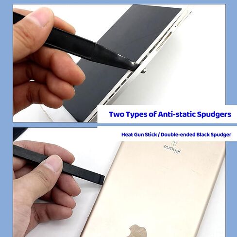 42-Piece Professional Electronics Opening Pry Tool Repair Kit with Steel and Carbon Fiber Nylon Spudgers, Anti-Static Tweezers and 13 Screwdrivers for Open Cellphone, Laptops, Tablets in Kuwait