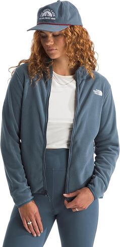 سترة صوفية جليدية للسيدات من THE NORTH FACE | جيوب يدوية بسحاب ورباط مطاطي على الياقة والأساور والحاشية in Kuwait