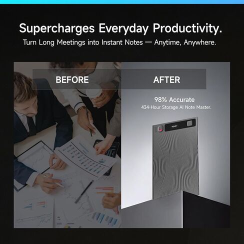 مسجل صوت Mobvoi TicNote AI مع النسخ والملخص بالذكاء الاصطناعي، جهاز تدوين الملاحظات بالذكاء الاصطناعي للتحكم في التطبيقات، يدعم أكثر من 120 لغة للمحاضرات والاجتماعات والمكالمات، وتسجيل ثنائي الوضع، 64 جيجابايت، إصدار جديد 2026 in Kuwait