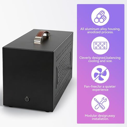 حاوية ORARA eGPU متوافقة مع محطة Thunderbolt 3/4/USB4 40Gbps eGPU Dock مع 750WPSU، حاوية بطاقة رسومات خارجية مدمجة متوافقة مع NVIDIA/AMD PCIe، PD 85W، سلسلة Daisy (أسود) in Kuwait