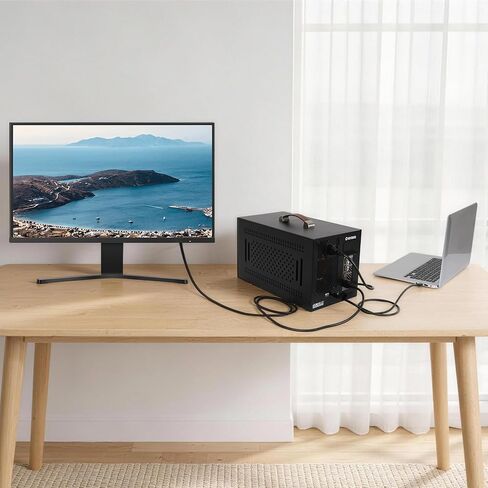 حاوية ORARA eGPU متوافقة مع محطة Thunderbolt 3/4/USB4 40Gbps eGPU Dock مع 750WPSU، حاوية بطاقة رسومات خارجية مدمجة متوافقة مع NVIDIA/AMD PCIe، PD 85W، سلسلة Daisy (أسود) in Kuwait