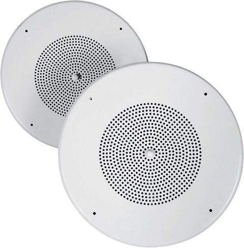 Rockville MC80 8 in 70V Commercial in-Ceiling Metal PA Speaker, 70Hz-20kHz Frequency Response, 20-Watt RMS 8 Ohm Bypass, Background Music and Paging, 8-Piece in Saudi Arabia