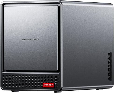 AOOSTAR WTR MAX AMD R7 8845HS (ما يصل إلى 5.1 Ghs 6+5 Bays Desktop NAS (هيكلي)، 2 * 10 جيجابايت SFP + LAN، منفذ USB4 ومنفذ Oculink، يدعم ذاكرة الوصول العشوائي ECC، 2 * فتحات DDR5 5600 ميجا هرتز، 5 * فتحات M.2 NVME in Saudi Arabia