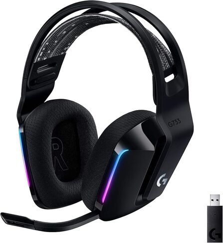 سماعة الألعاب اللاسلكية Logitech G733 Lightspeed RGB مع عصابة رأس للتعليق، إصدار خاص من Kamisato Ayaka، LIGHTSYNC RGB، تقنية Blue Voce mic وبرامج تشغيل الصوت PRO-G in Saudi Arabia