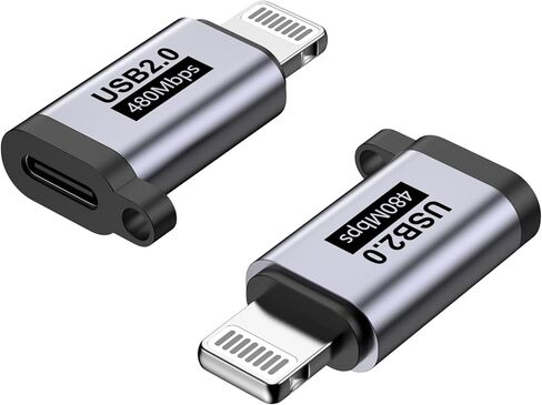 محول USB C من النوع C إلى Lightning [معتمد من Apple MFi] 2 حزمة من Lightning إلى Type C موصل شحن سريع 8 Pin لـ iPhone 14/14 Pro Max/13/13 Pro Max/13 Mini/13 Pro //iPad/8/7/6 Plus in Kuwait